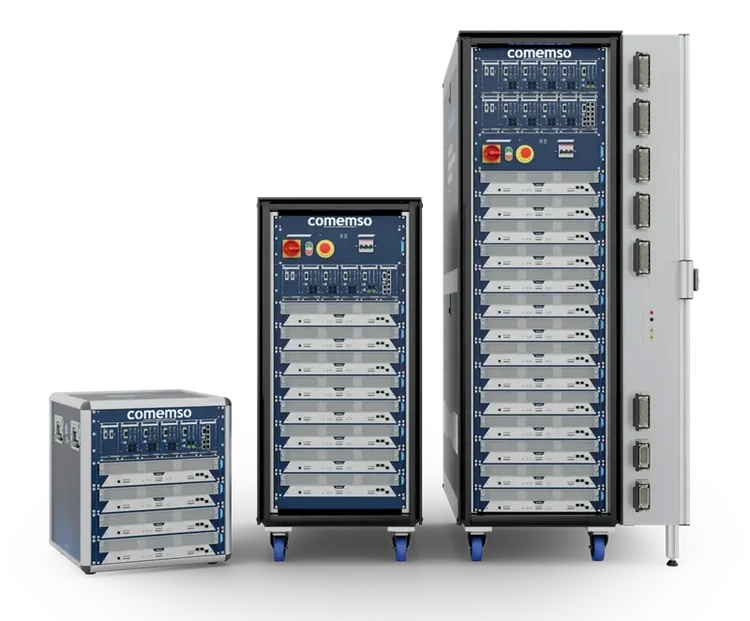 Current BCS Flex enclosure family from compact system to full-size rack