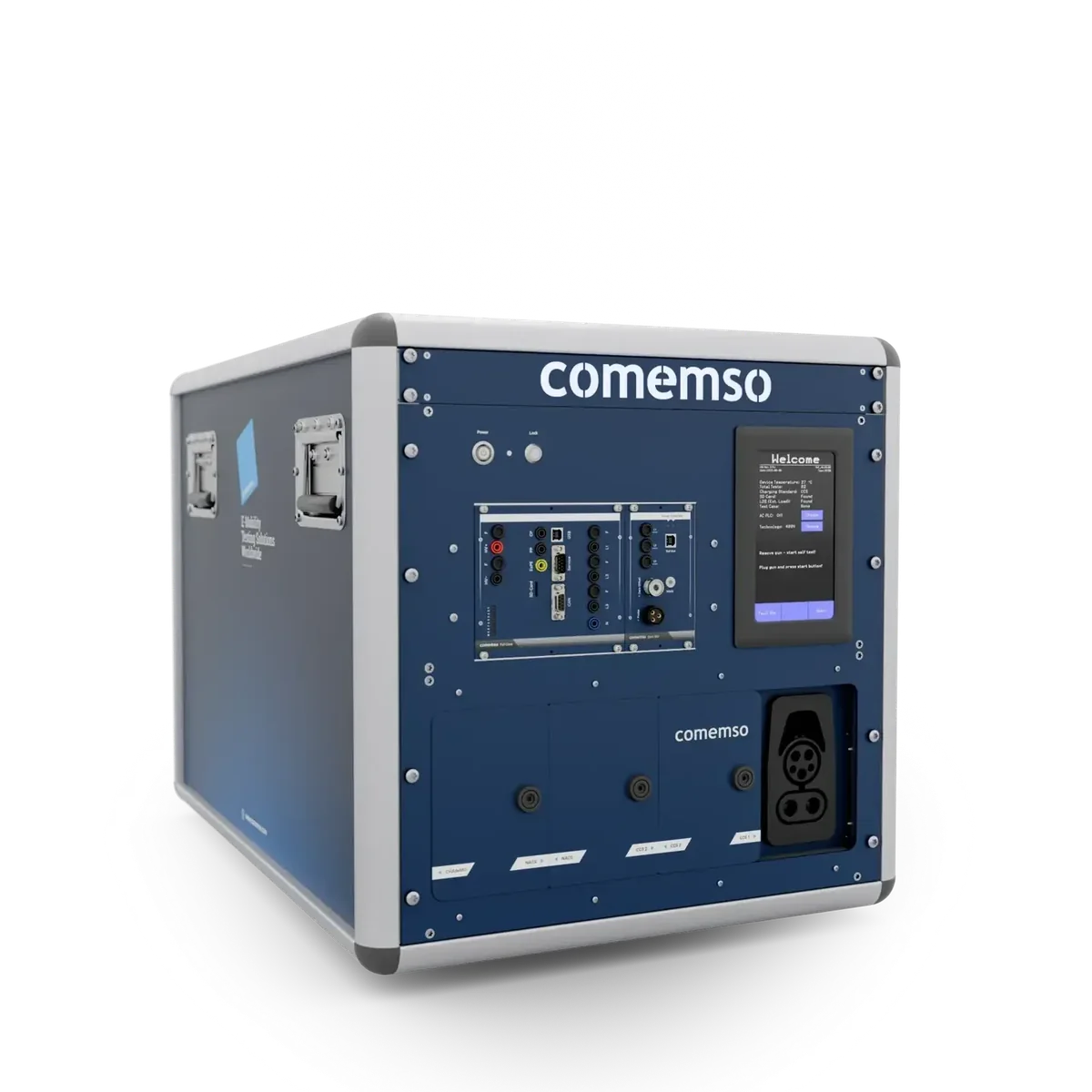 Easy Chester EOL compact industrial production tester shown from the left perspective