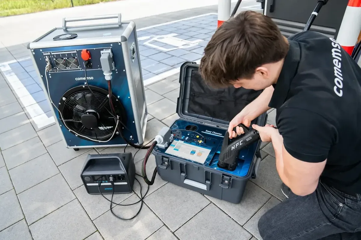 Easy Chester Ultimate connected to the resistive 30 kW DC load