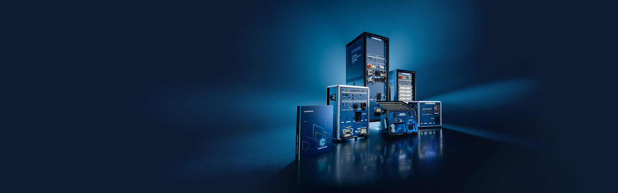 comemso measurement and test systems, including test racks, mobile testers and comframe