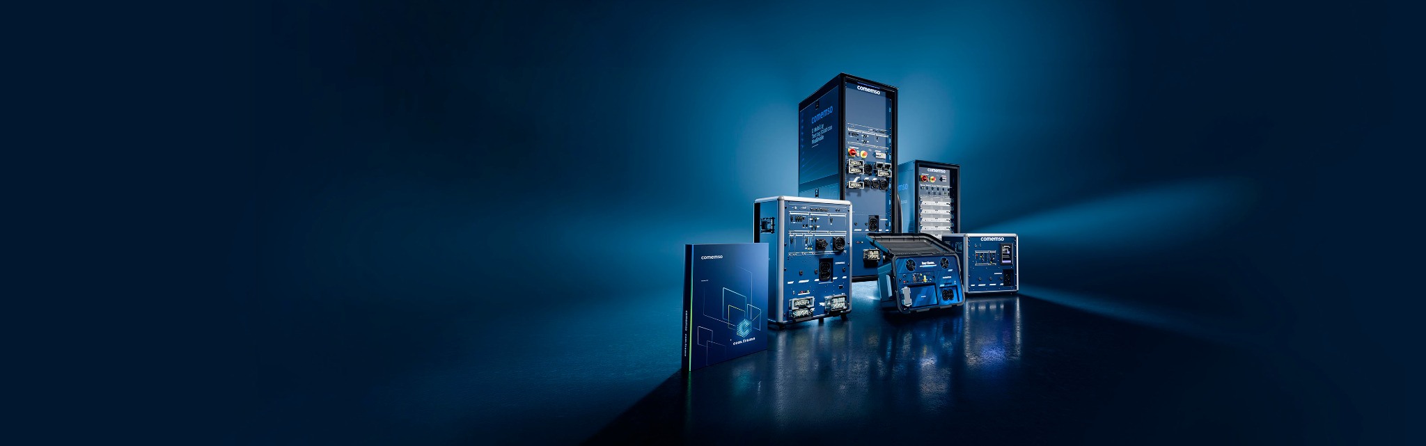 comemso measurement and test systems, including test racks, mobile testers and comframe