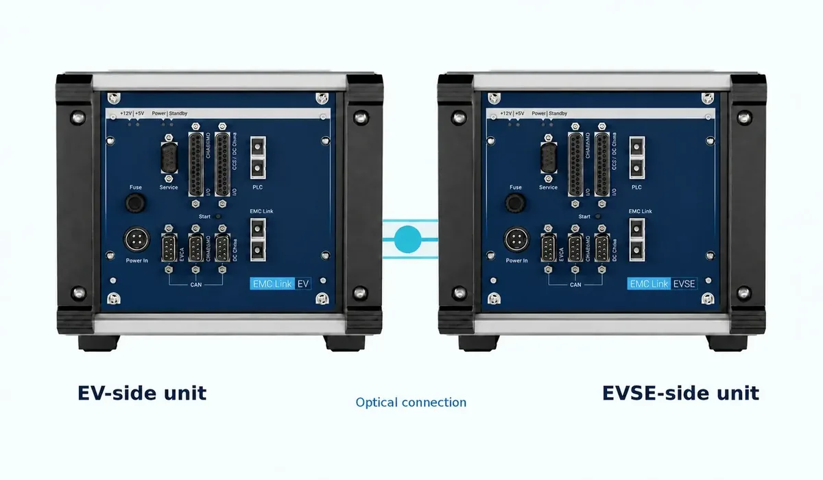 Optisches EMC Link-Schnittstellenpaar für Ladekommunikation